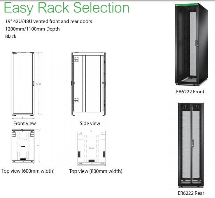 Tủ Rack APC 42U/48U, D1000