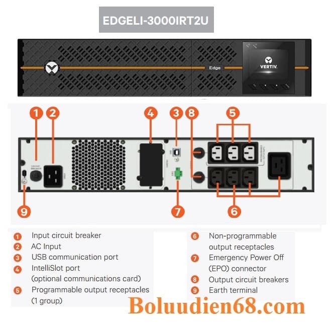 Vertiv EDGELI-3000IRT2U chính hãng